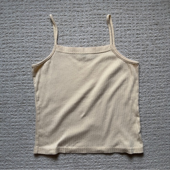 Vintage Tops - Vintage 90's Butter Yellow Straight Neck Tank
